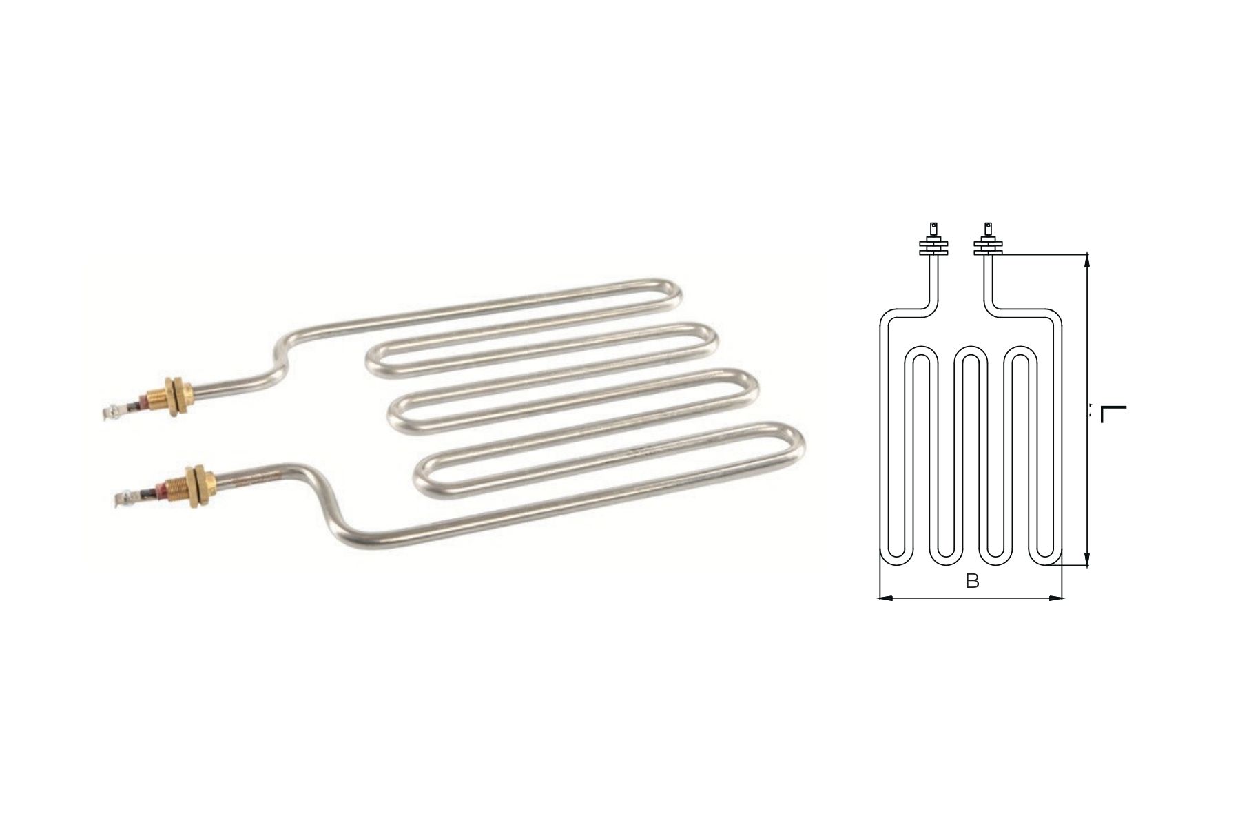 Fritöz Rezistansı 25 * 16,3 cm. 3500 Watt 230 Volt Teknik Isısan R4025